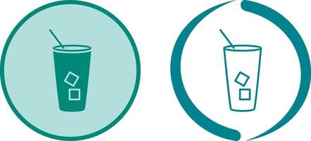 Iced Coffee Icon Design vector