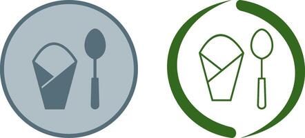 Spoon and Napkin Icon Design vector