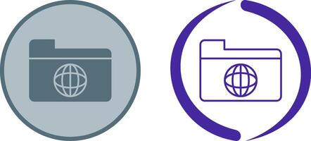 Unique Network Folder Icon Design vector
