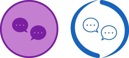 Unique Conversation Bubbles Icon Design vector