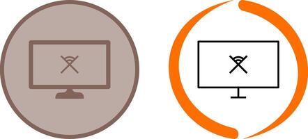 Unique Disconnected Network Icon Design vector