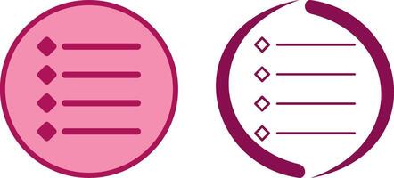 Unique Bulleted list Icon Design vector