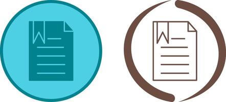 Unique Bookmarked Document Icon Design vector