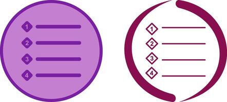 Unique Numbered list Icon Design vector