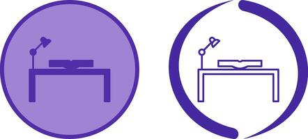 Unique Study Desk Icon Design vector