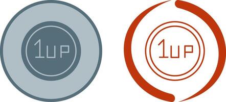 Unique 1UP Icon Design vector