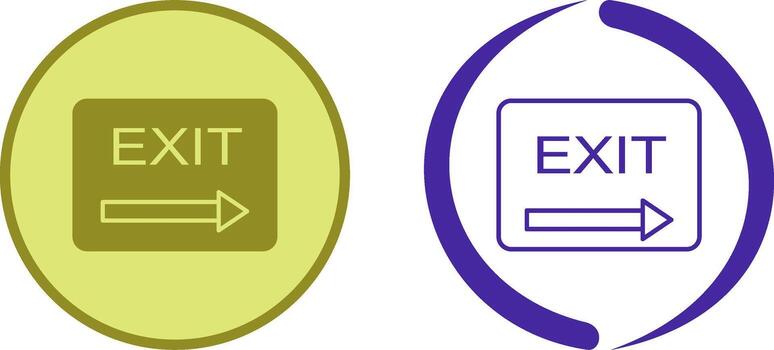 Unique Exit Icon Design vector