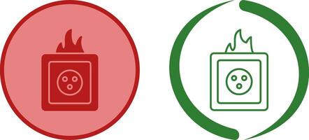 Unique Fire in Socket Icon Design vector