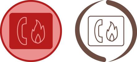 Unique Fire Emergency Icon Design vector