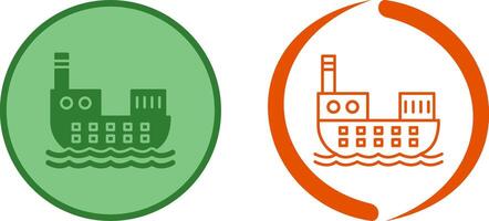 Cargo Ship Icon Design vector