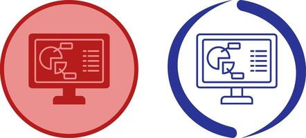 Pie Chart Icon Design vector