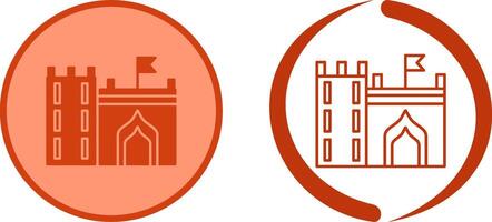Castle with Flag Icon Design vector