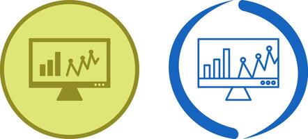 Online Stats Icon Design vector