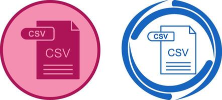 CSV Icon Design vector