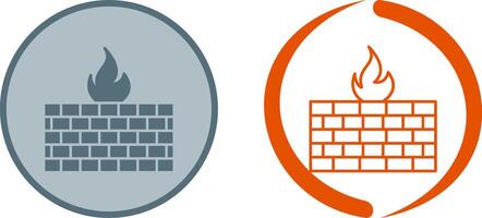Firewall Icon Design vector