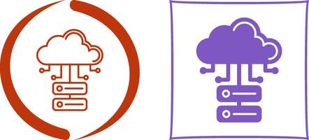 Cloud Database Icon Design vector