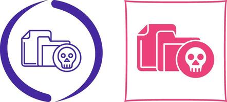 Infected File Icon Design vector