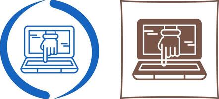 Computer Hacking Icon Design vector