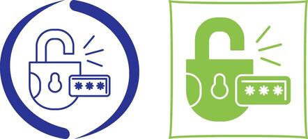 Unlock Icon Design vector