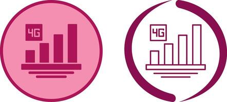 4G Icon Design vector