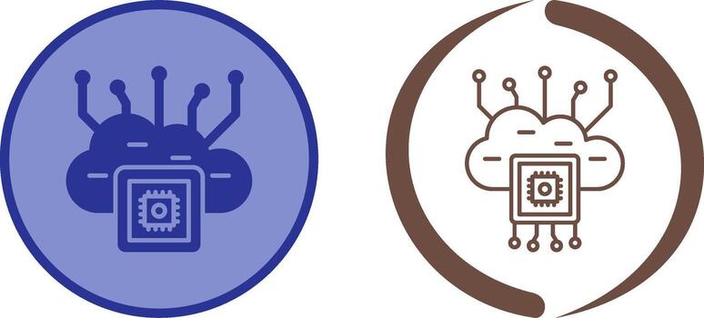 diseño de icono de computación en la nube vector