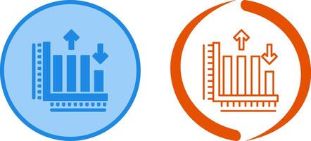 Bar Graph Icon Design vector