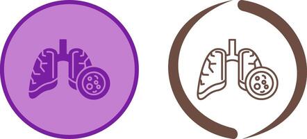 pulmón cáncer icono diseño vector