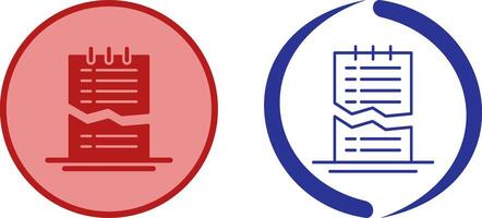Corrupted List Icon Design vector