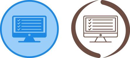 Online Checklist Icon Design vector