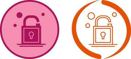 Open Lock Icon Design vector