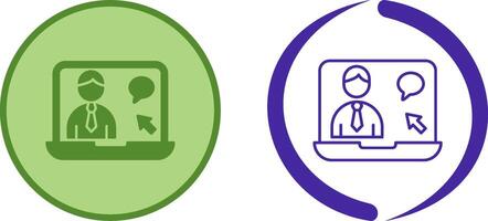 Online Interview Icon Design vector