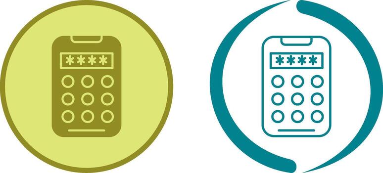 Pin Code Icon Design vector