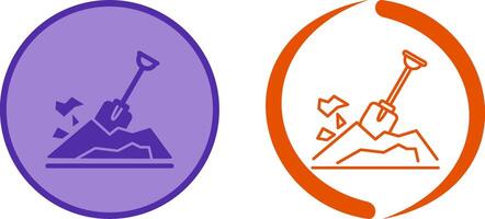 Digging Icon Design vector