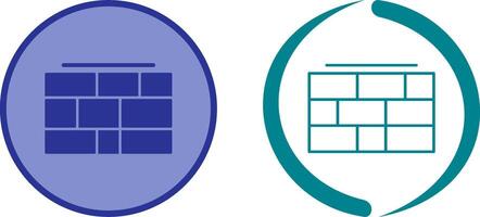 Brick wall Icon Design vector