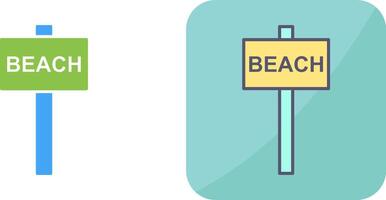 Beach Sign Icon Design vector