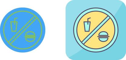 No Food or Drinks Icon Design vector
