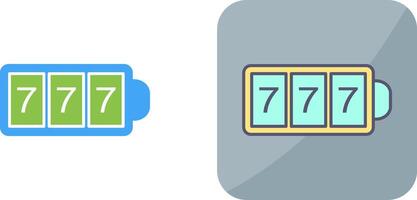 Slot Machine with Sevens Icon Design vector