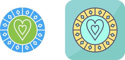 Heart Chip Icon Design vector