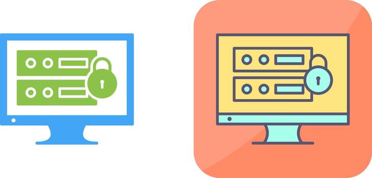 Unique Data Security Icon Design vector