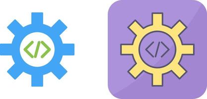 Unique Code Optimization Icon Design vector