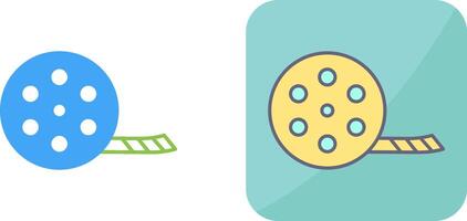 Unique Film Reel Icon Design vector