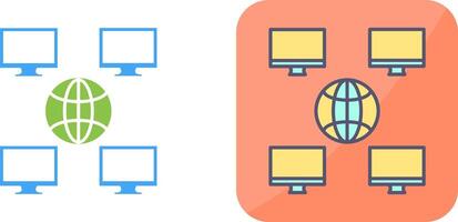 Unique Company Network Icon Design vector
