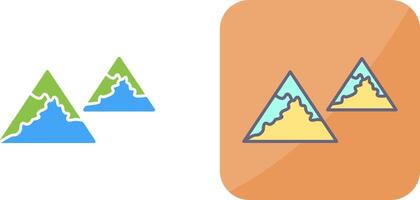 Unique Mountains Icon Design vector