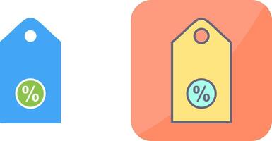 Unique Discount Tag II Icon Design vector