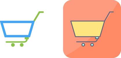 Unique Empty Cart Icon Design vector