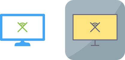Unique Disconnected Network Icon Design vector