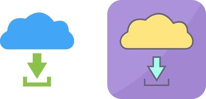 Unique Download from Cloud Icon Design vector