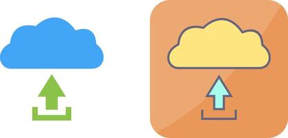 único subir a nube icono diseño vector