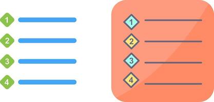 Unique Numbered list Icon Design vector