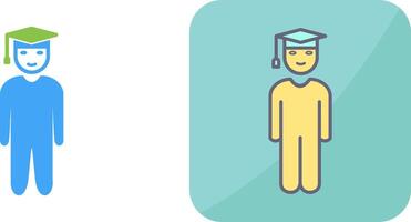 Unique Student Standing Icon Design vector